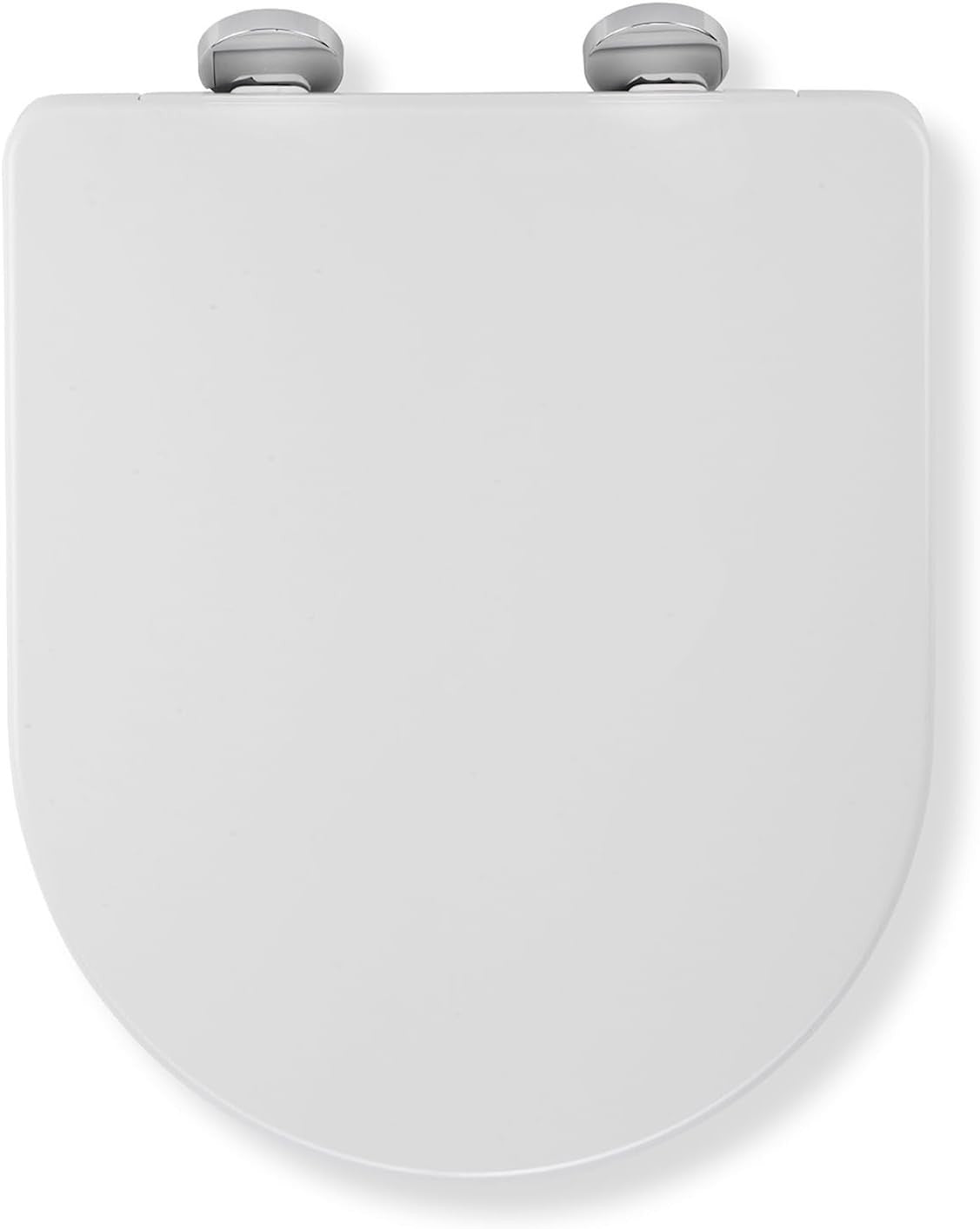 White D-Shape Toilet Seat Soft Close Quick Release Antibacterial Durable