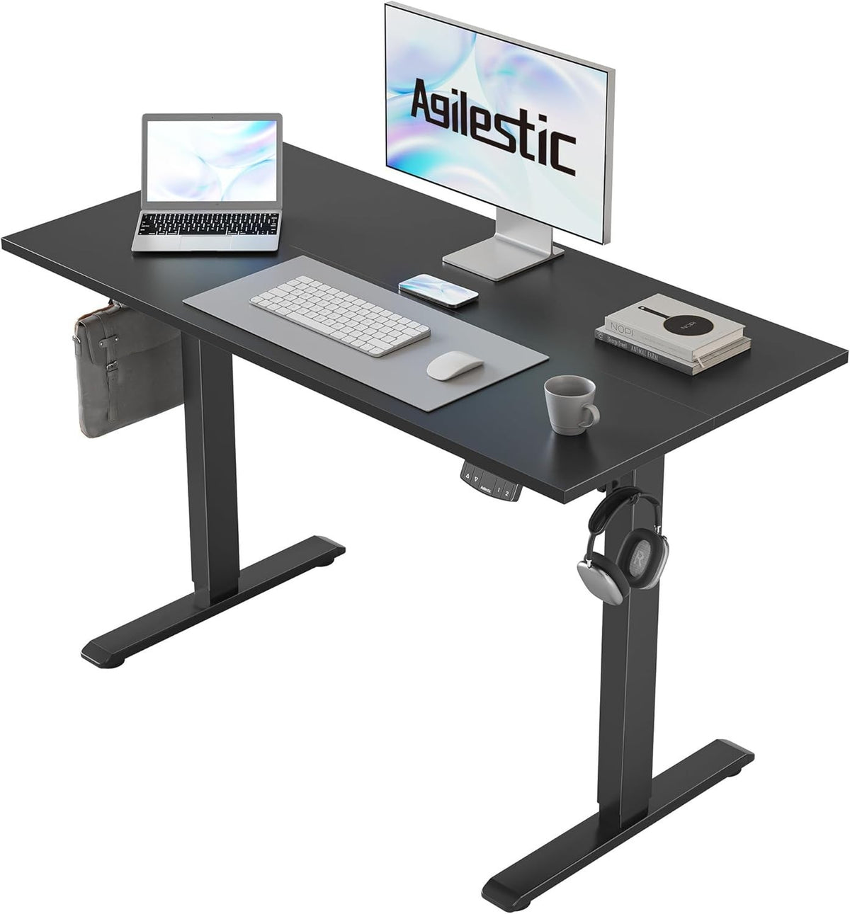 Electric Standing Desk 100x60cm Adjustable Sit and Stand Table with Memory
