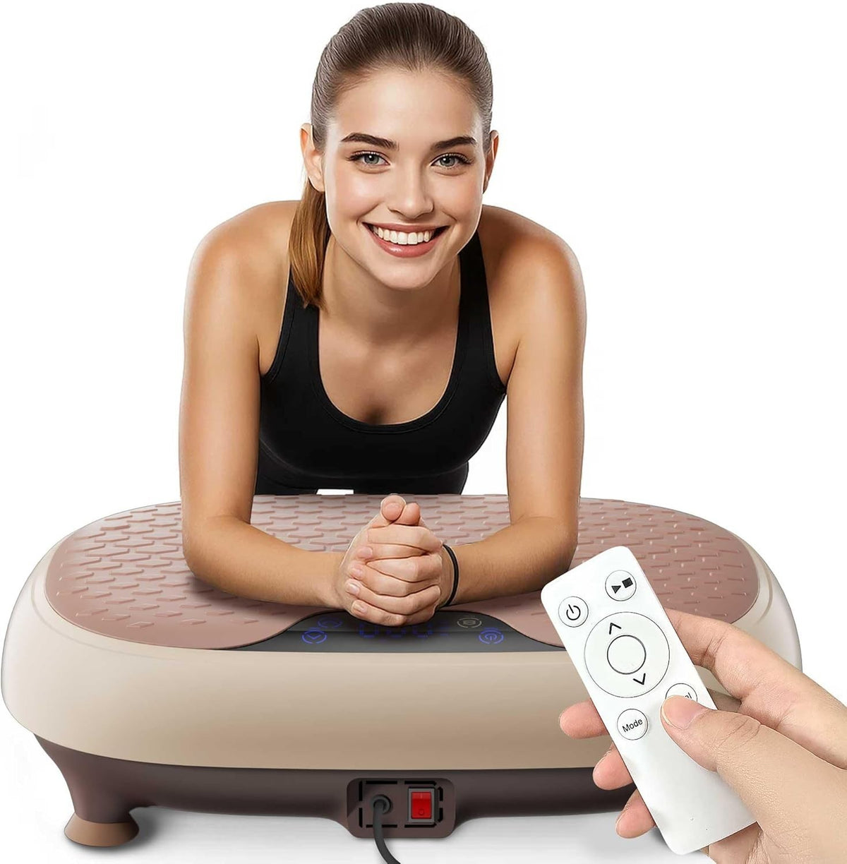 Vibration Plate Exercise Machine 3 Modes 20 Speeds Remote 330lb