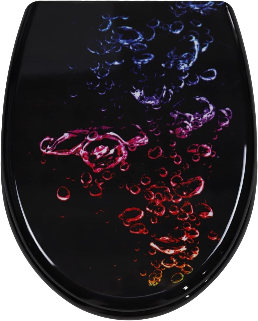 Toilet Seat Quick Release Top Fixing Colourful Patterns 45x37cm