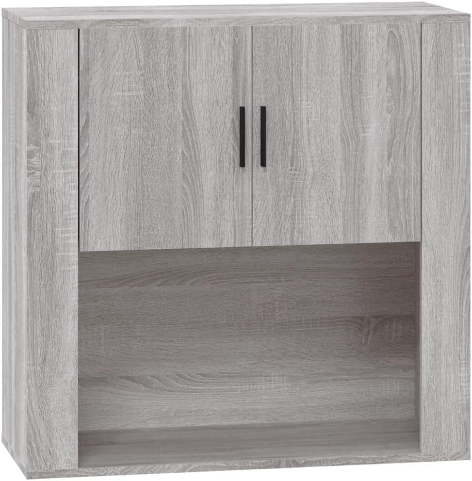 Wall-Mounted Grey Sonoma Cabinet 33D x 80W x 80H cm Dent Resistant