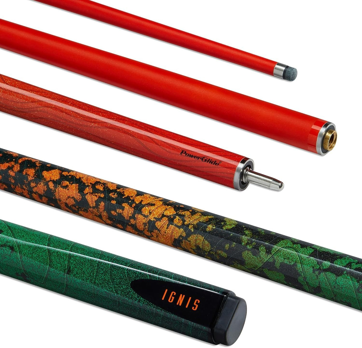 57" Carbon Fibre Snooker Pool Cue 2 Piece 10mm Tip 19oz Warp Proof