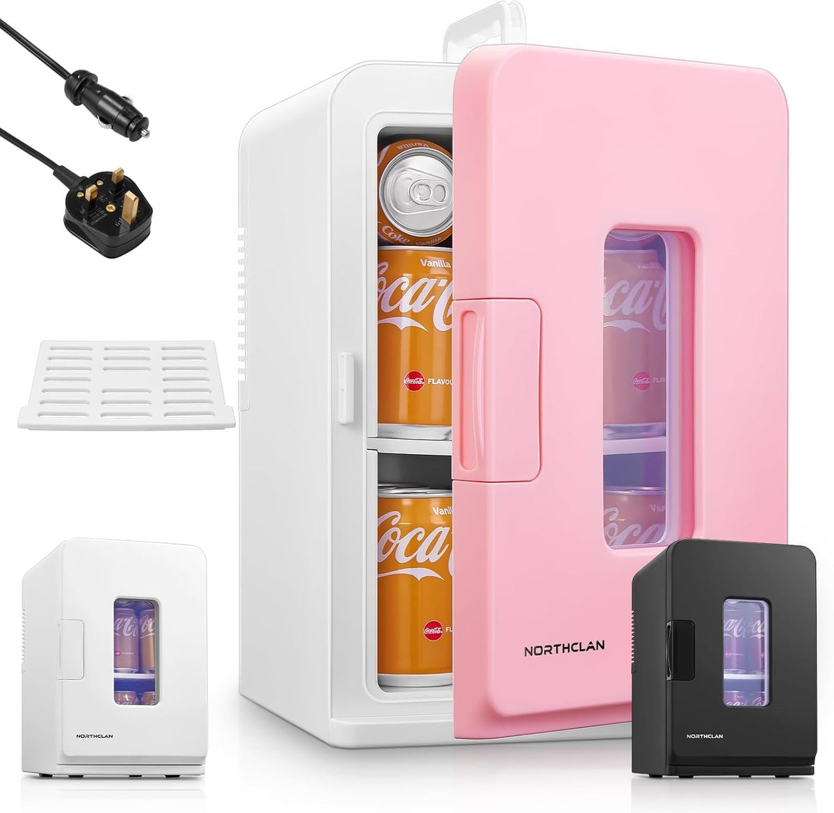 15L Mini Fridge Portable Cooler & Warmer Bedroom Office Dorm Pink