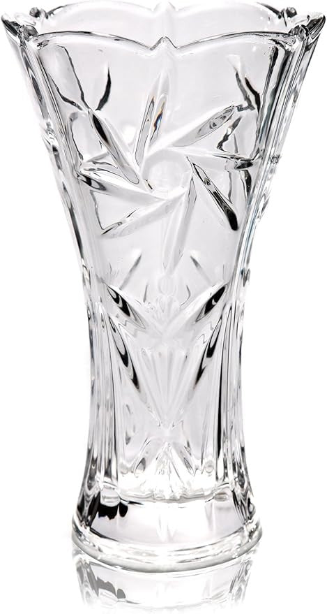 30cm Crystal Clear Glass Flower Vase Tall Luxury Table Home Decor