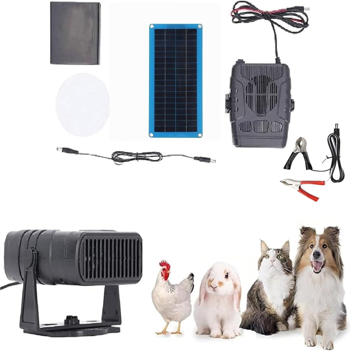 20W Solar Chicken Coop Heater Portable Outdoor Pet