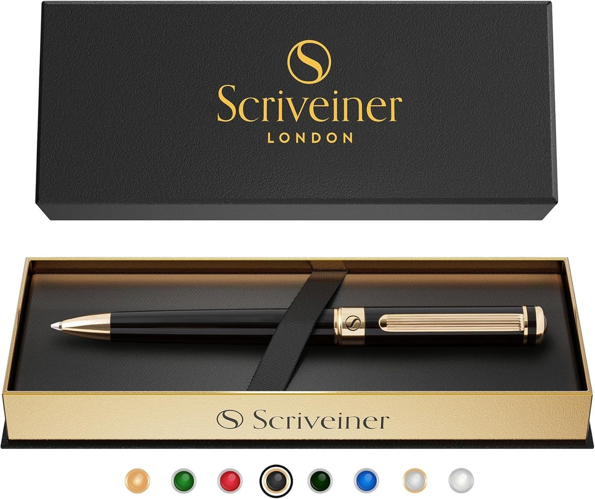 Luxury Black Gold Ballpoint Pen ✨ Smooth Refillable Executive Writing Tool