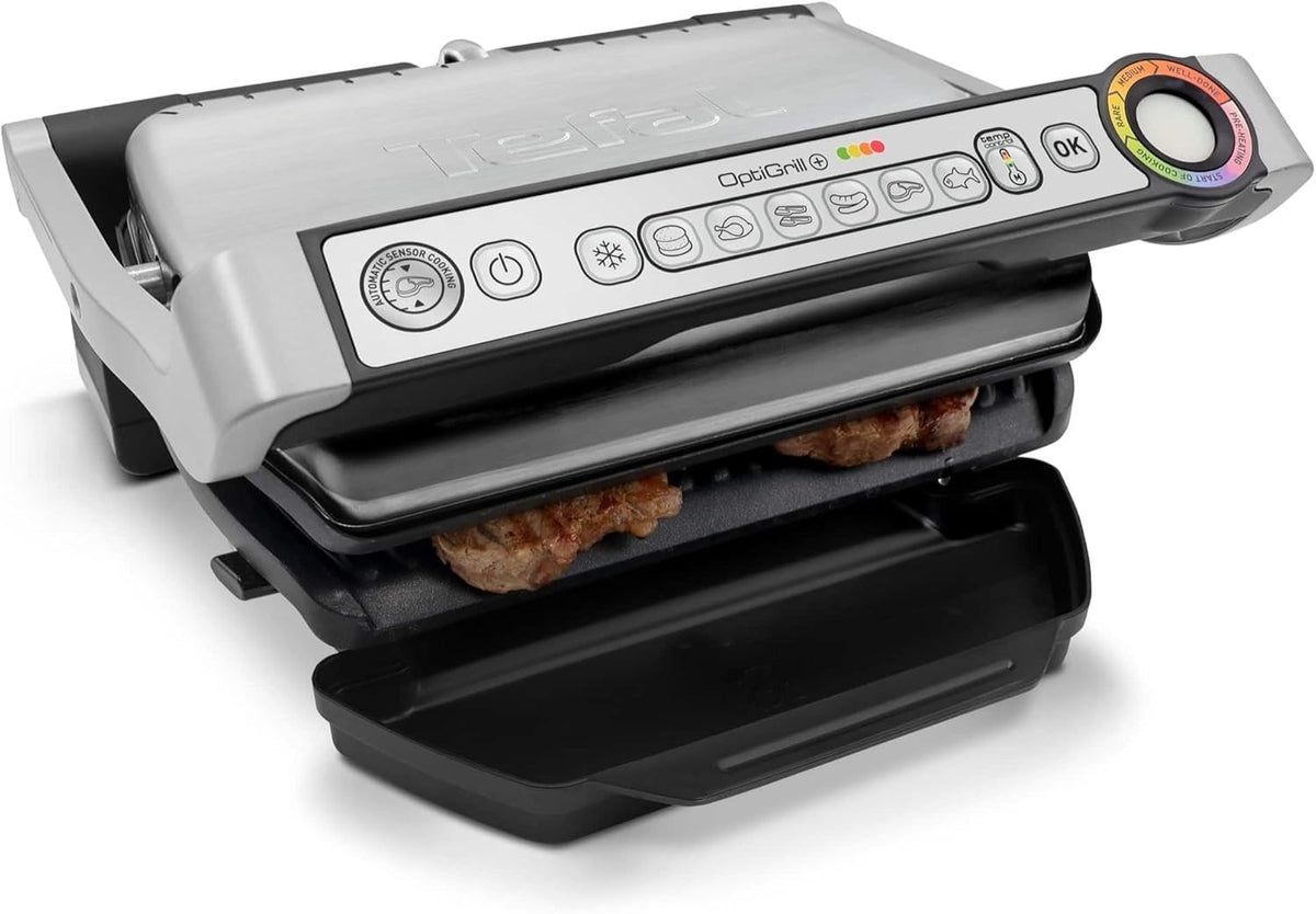 Electric Grill 36.5x36.5x17.5cm Non-Stick Sensor 6 Cooking Programs