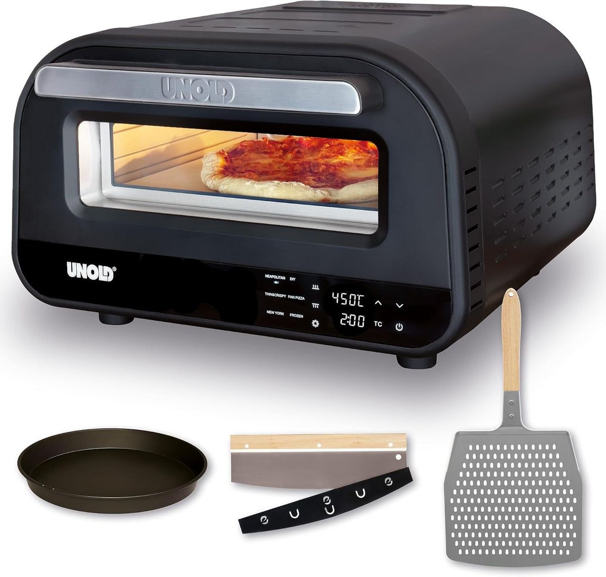 Indoor Electric Pizza Oven 450°C 32cm Stone Maker Timer LCD Touch Control