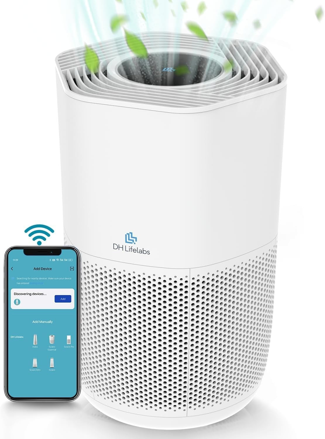 Smart HEPA Air Purifier WiFi Ionizer Large Room Allergy Quiet