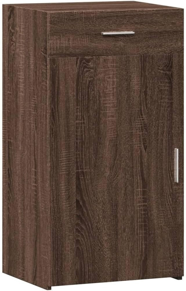 Brown Oak Sideboard Cabinet with Drawer & Cupboard – Durable & Spacious