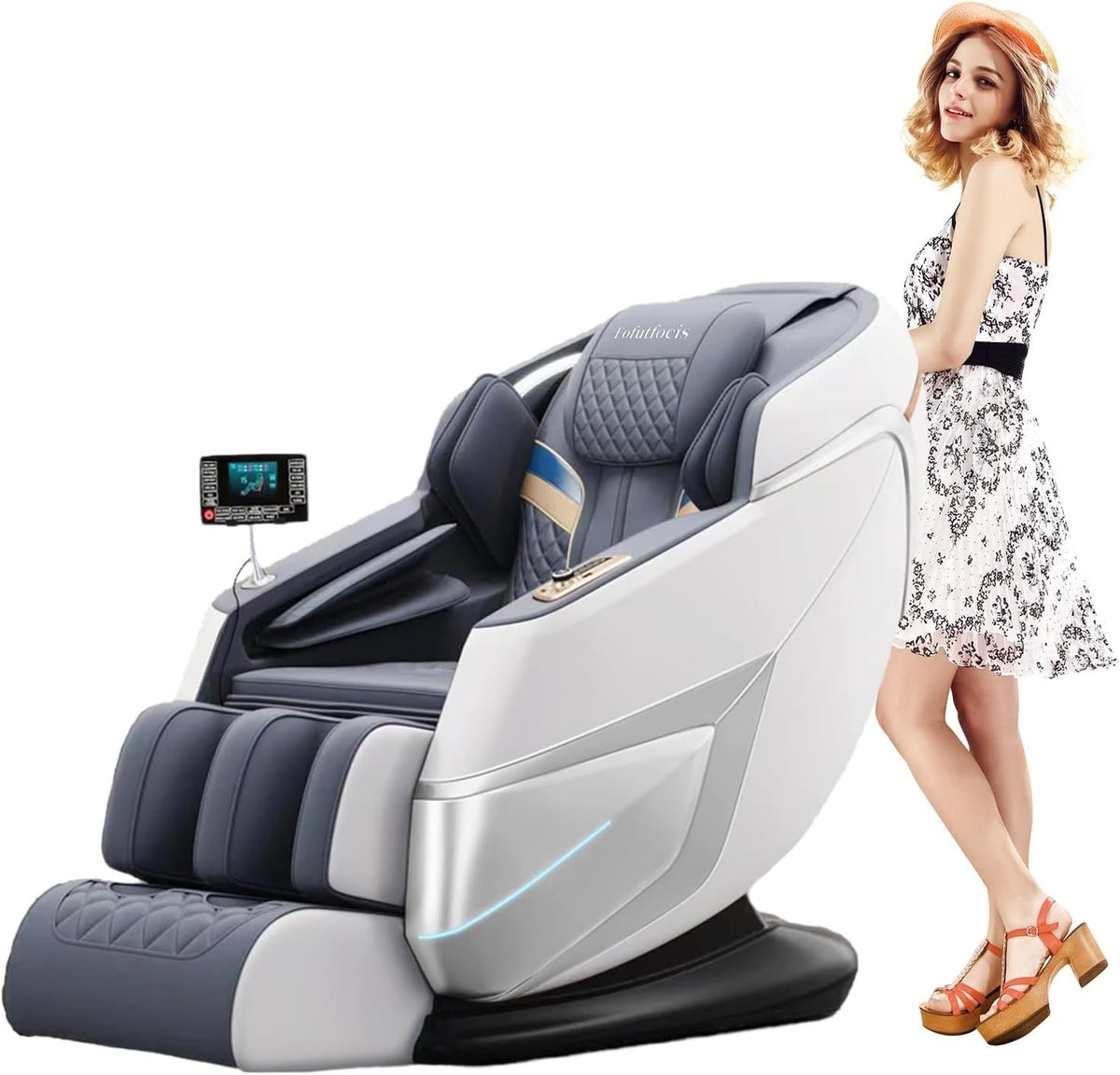 Full Body Massage Chair Recliner Zero Gravity Heat AI Voice SL Track