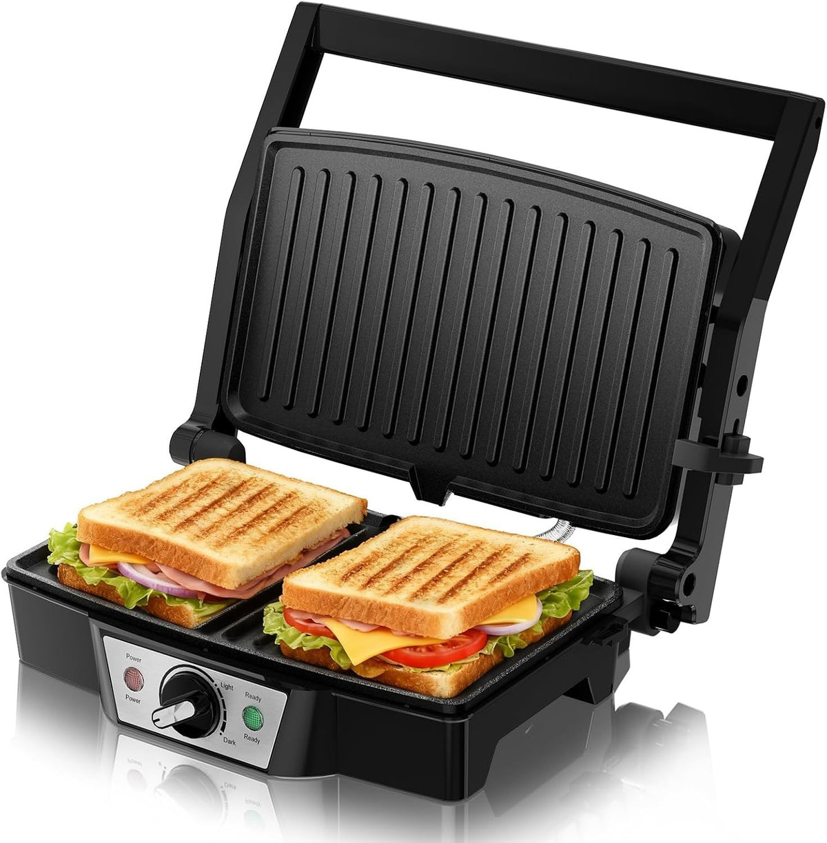 1500W Electric Panini Press 27.5x17.8cm Non-Stick Grill Toastie Maker