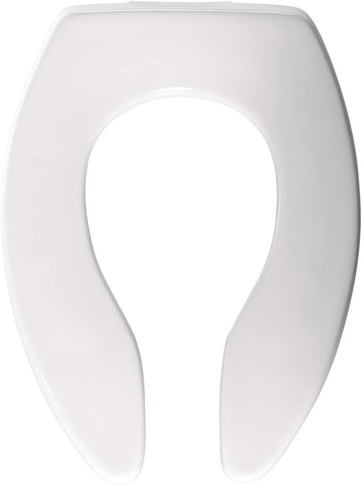 White Elongated Toilet Seat Fastening Durable Commercial Plastic