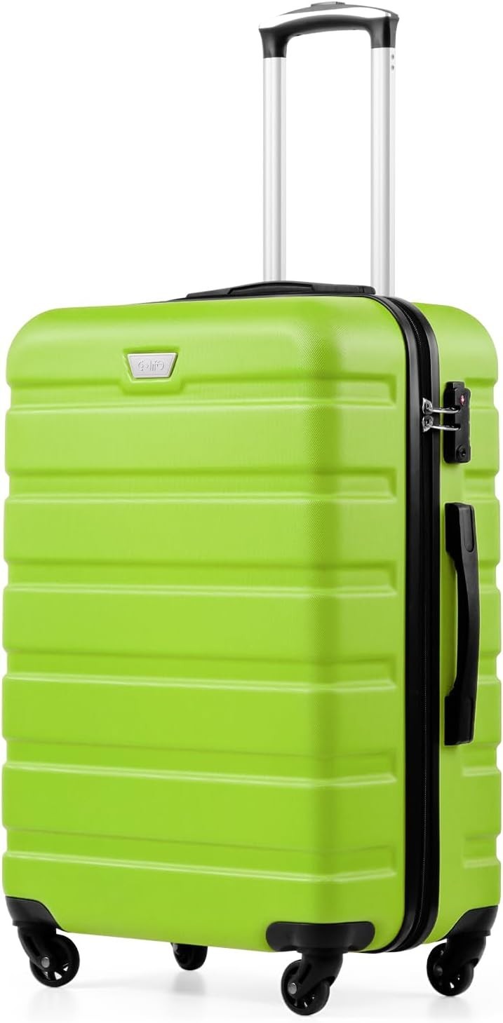 24in Medium Check In Luggage Hard Shell TSA Lock Silent Spinner Wheels