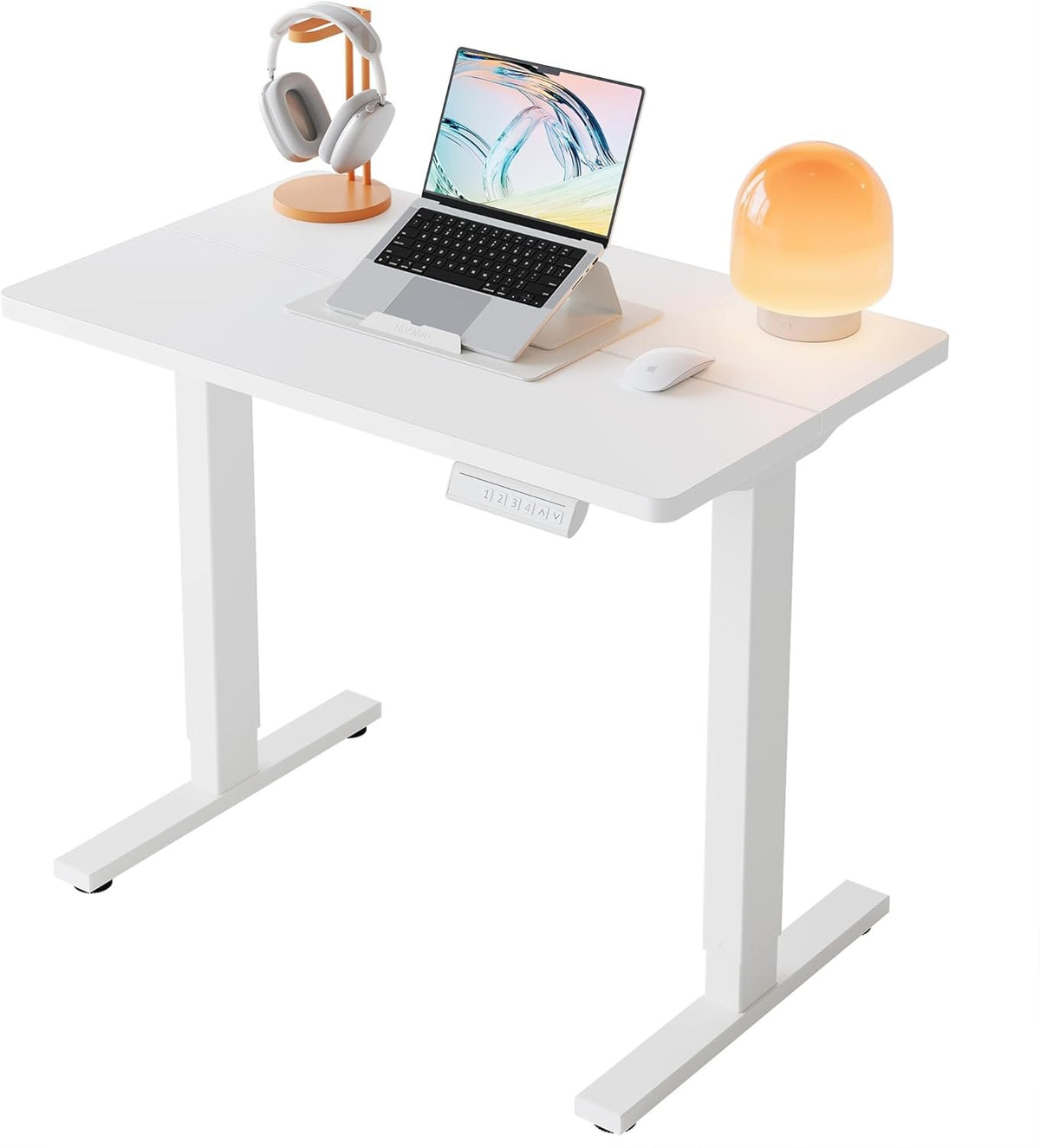 Electric Standing Desk Height Adjustable Sit Stand Office Table 80x48cm