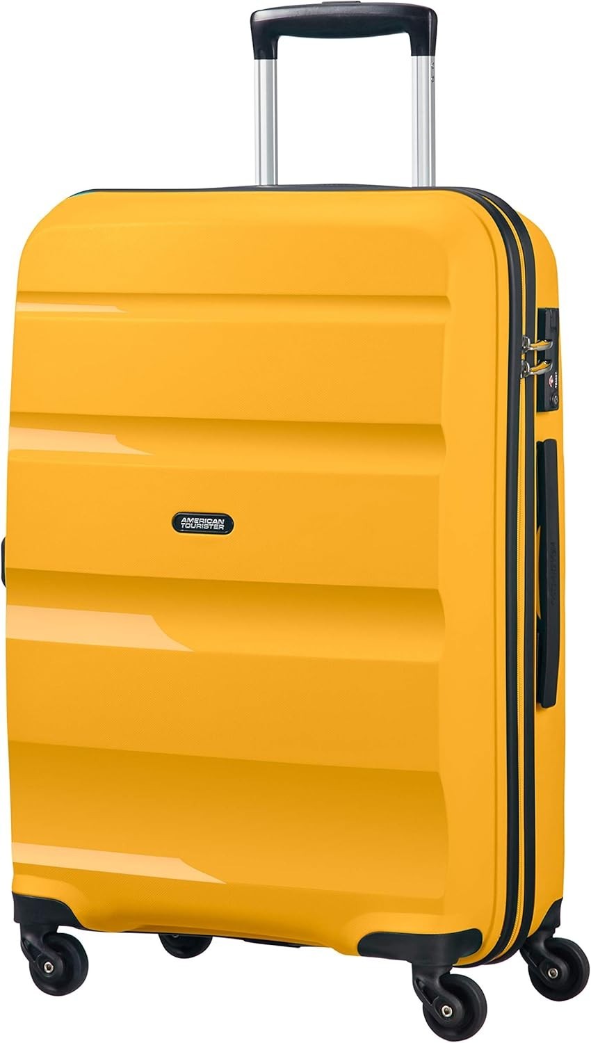 66cm Medium Polypropylene Hard Suitcase Lightweight Spinner Wheels TSA 57.5L
