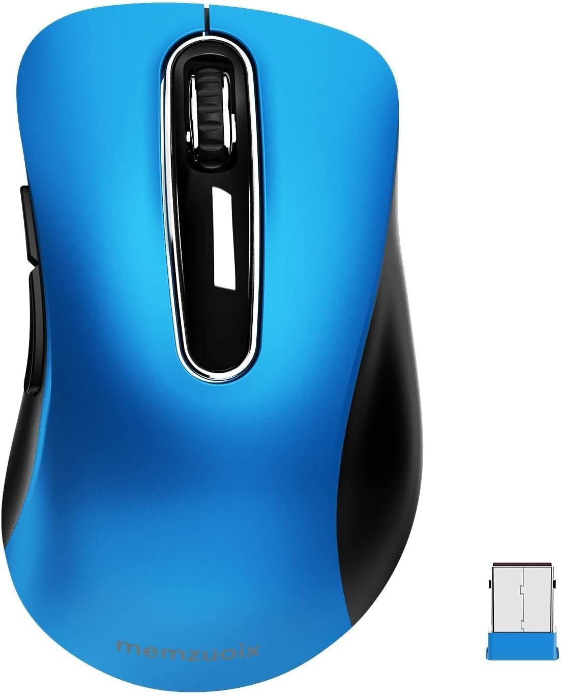 Blue 2.4G Wireless Mouse 1400 DPI Optical USB 5-Button Laptop PC