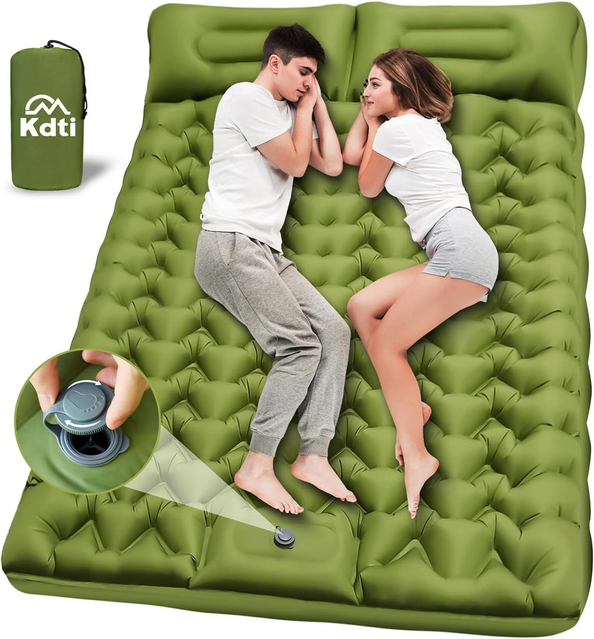 Double Inflatable Camping Mat 10cm Thick Portable Waterproof Sleeping Pad