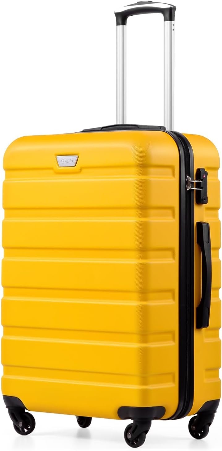 28in Large Check In Suitcase Hard Shell TSA Lock 360 Rubber Spinner Wheels