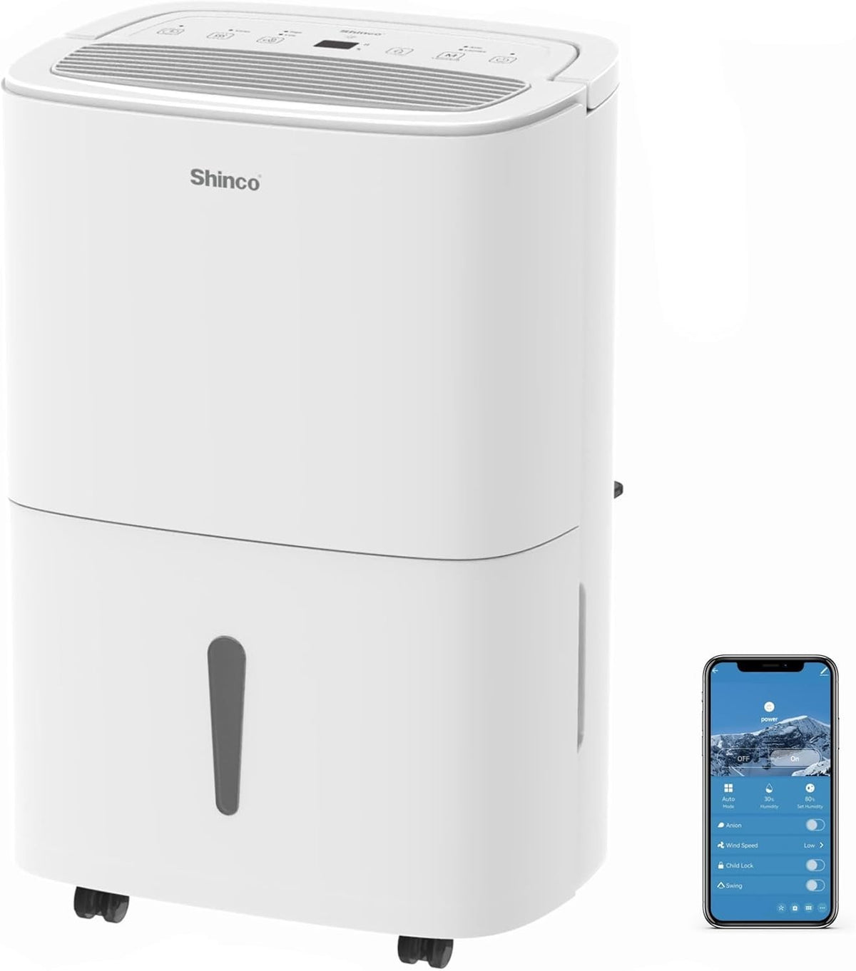 30L Smart Dehumidifier Air Purifier Large Room Continuous Drain Timer