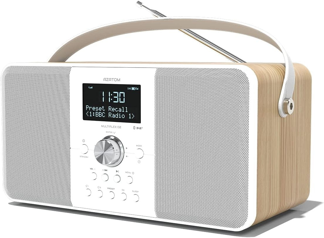 DAB DAB+ FM Digital Radio Bluetooth Portable Rechargeable Dual Alarm