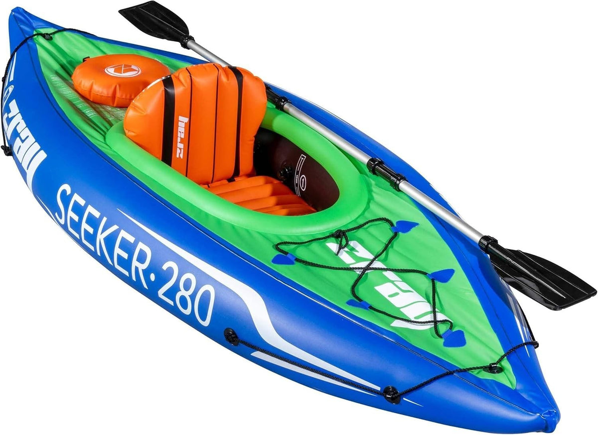 1 Person Inflatable Kayak Canoe w/ Paddle Pump Portable Boat