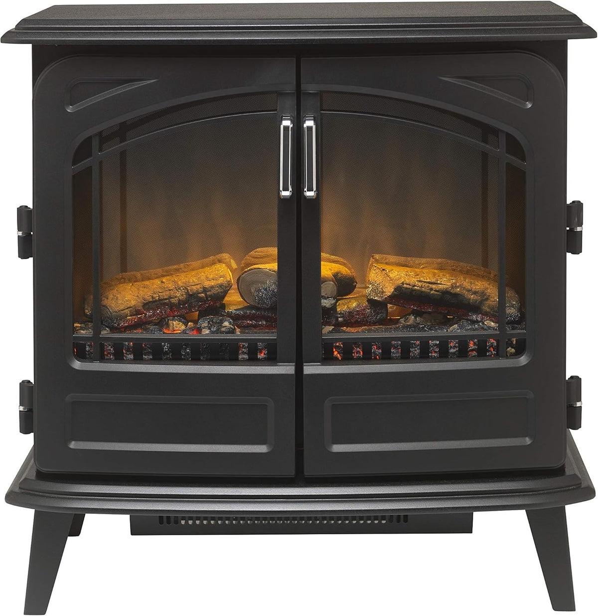 Freestanding Electric Stove 2000W LED Flame Effect Remote Control Heater