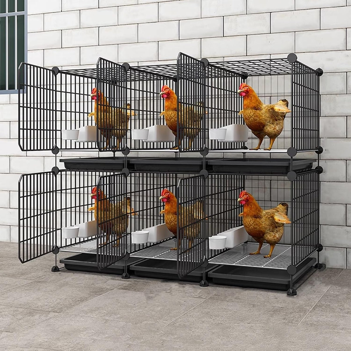 Large Chicken Coop Run 8-10 Chickens Predator Proof Tray