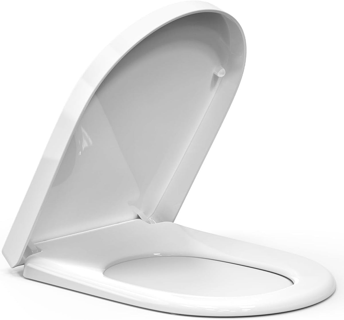 D Shape Toilet Seat Soft Close Quick Release Top Fix White Adjustable Stainless