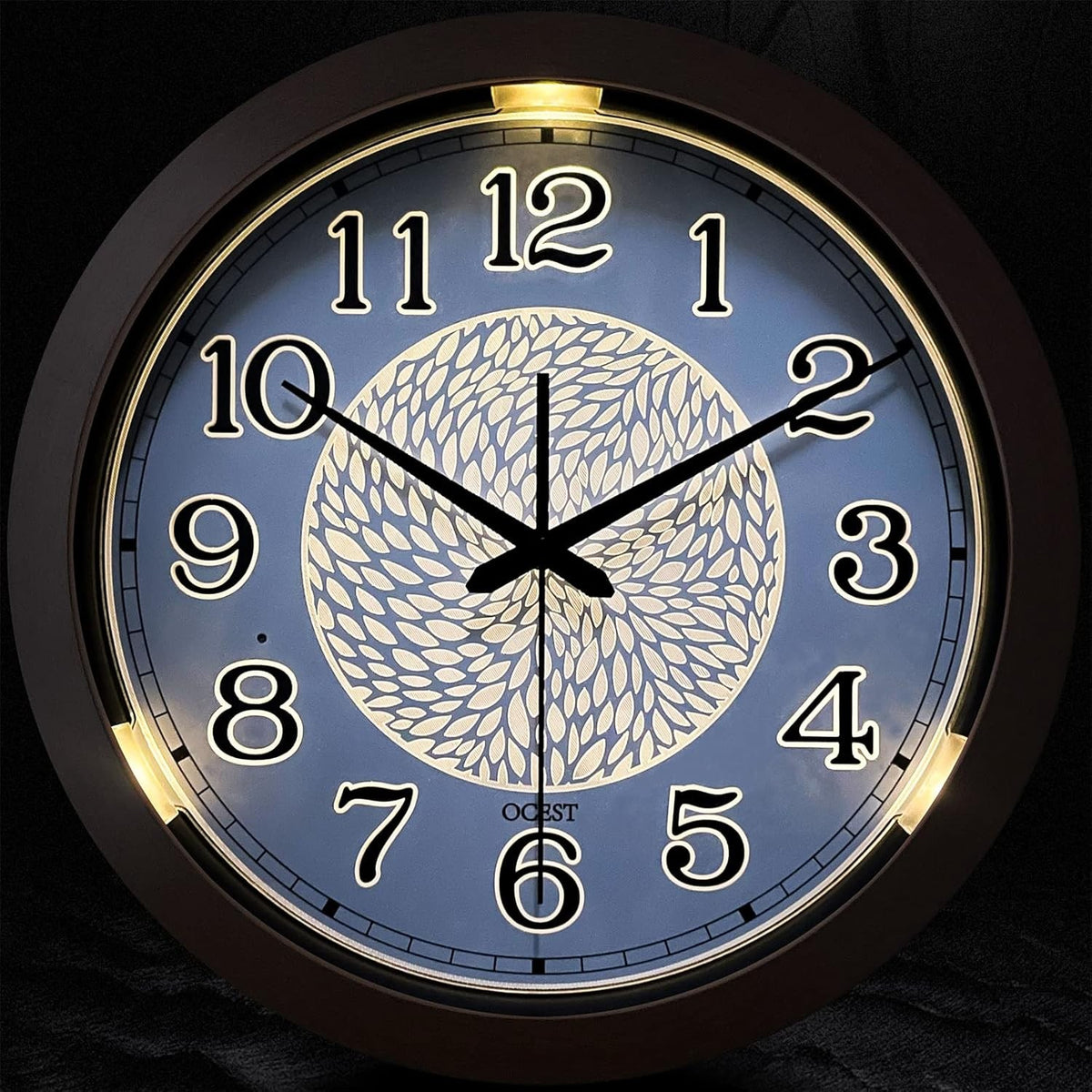 Luminous LED Wall Clock 13cm Silent Glow-in-Dark Large Display Bedroom Home Deco