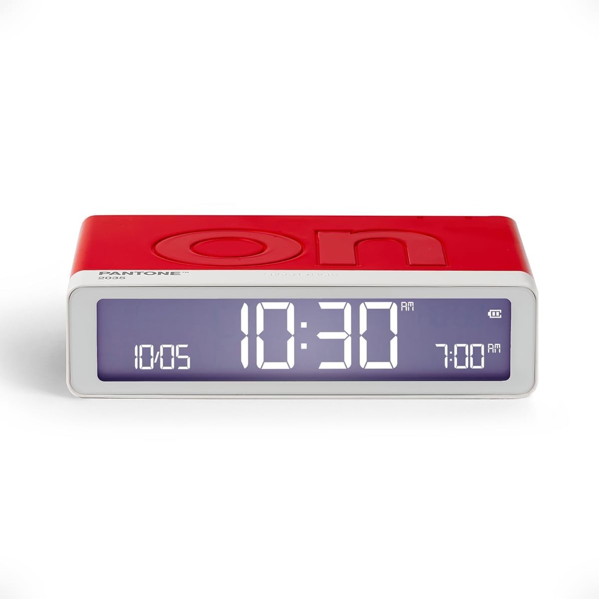 Flip Digital Alarm Clock Reversible On Off Touch Snooze Rechargeable