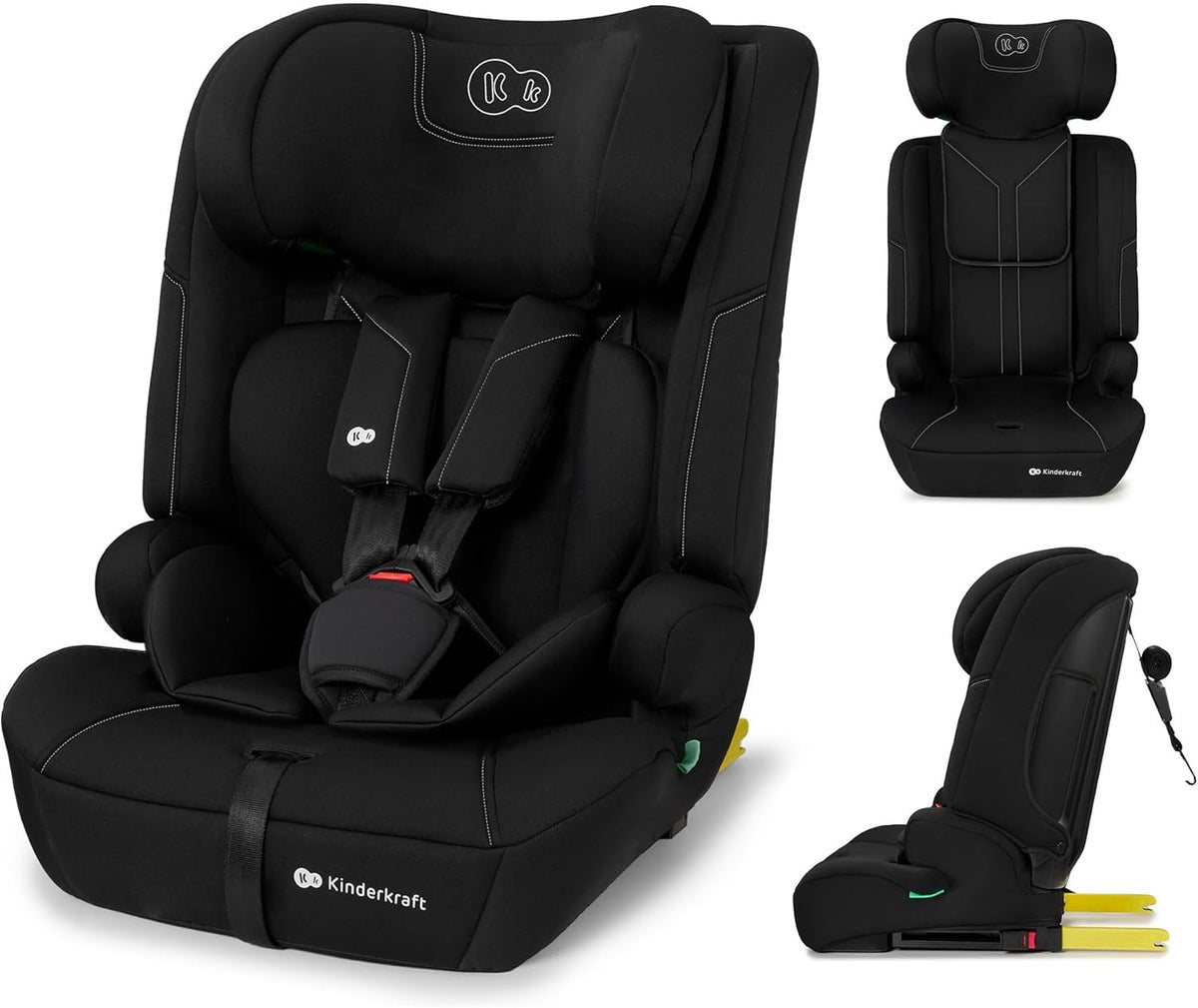 i-Size ISOFIX Car Seat 76–150cm Booster 5-Point Harness Adjustable Headrest