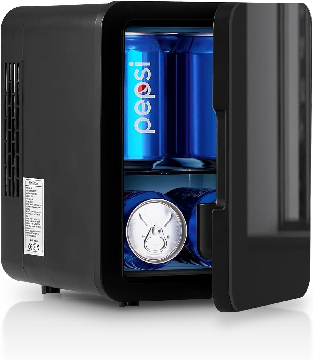4L Mini Fridge Black Portable AC/DC Cooler Warmer Bedroom Car Use
