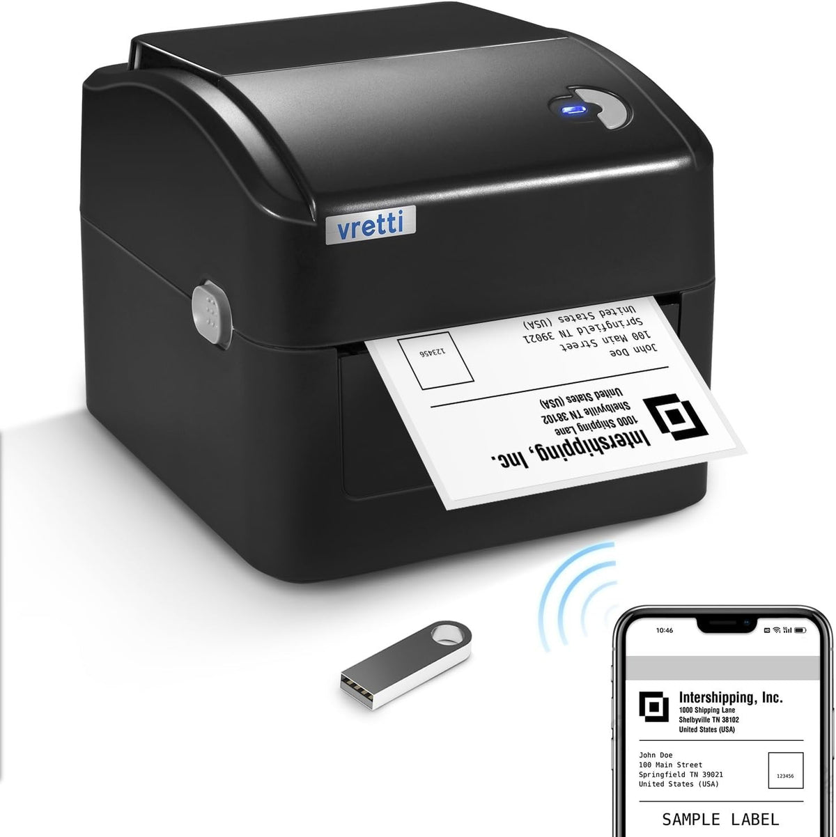 4x6 Thermal Label Printer | WiFi & USB | High-Speed Shipping Labels
