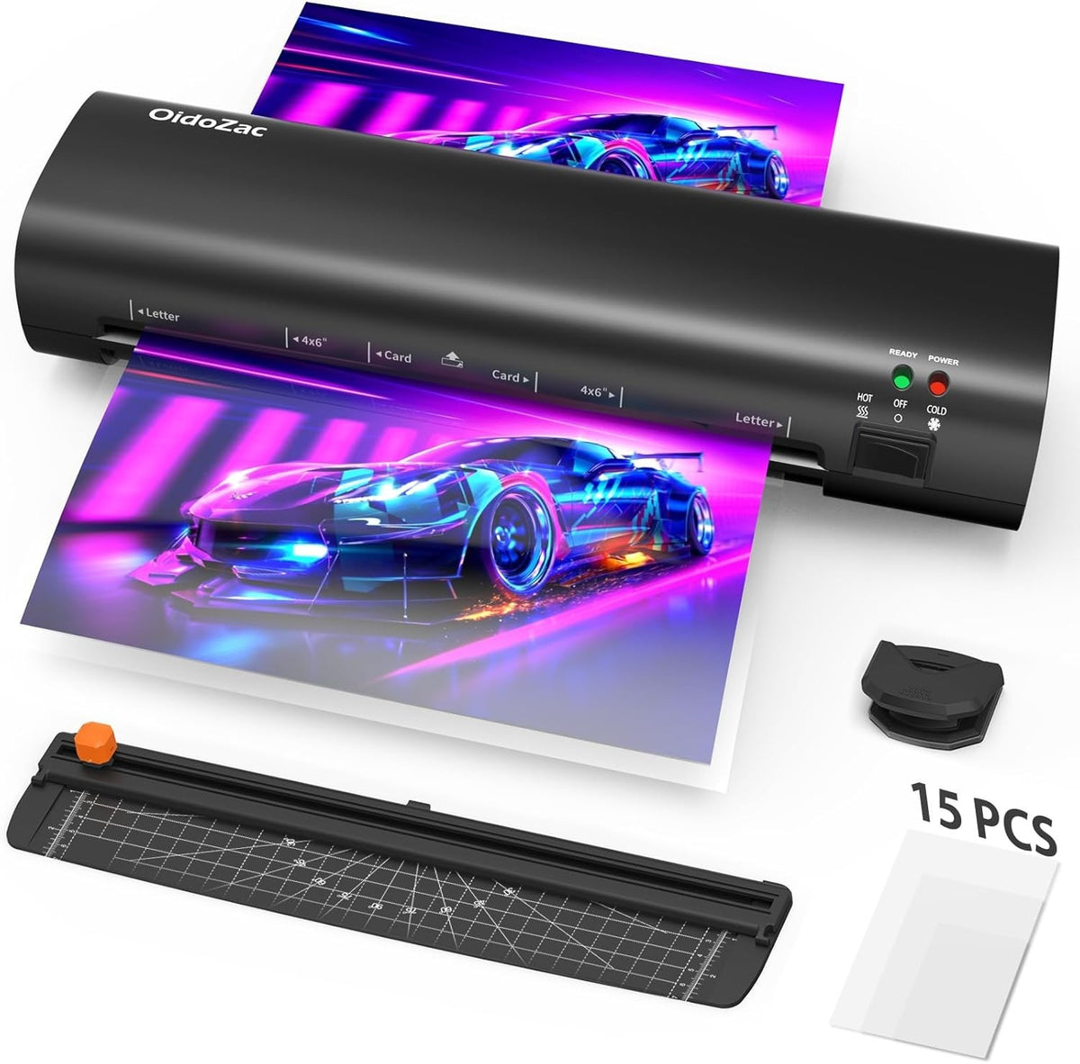 A4 Laminator Hot Cold 4-in-1 Compact No Bubble ABS Jam Release