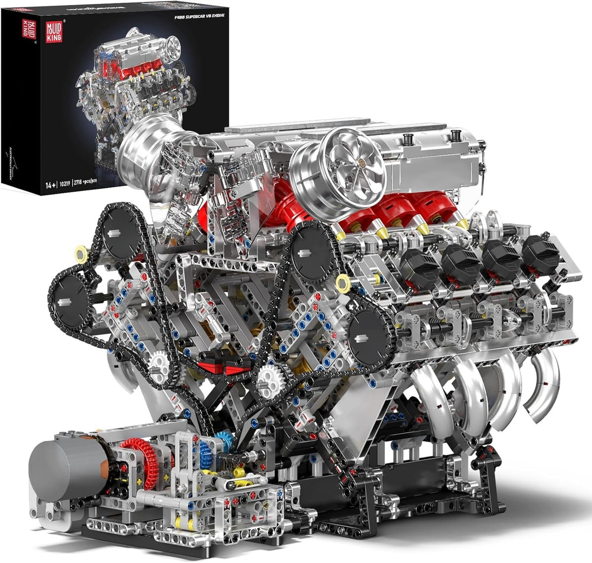 V8 Engine Model Kit DIY Supercar Engine Build STEM Toy for Adults Kids