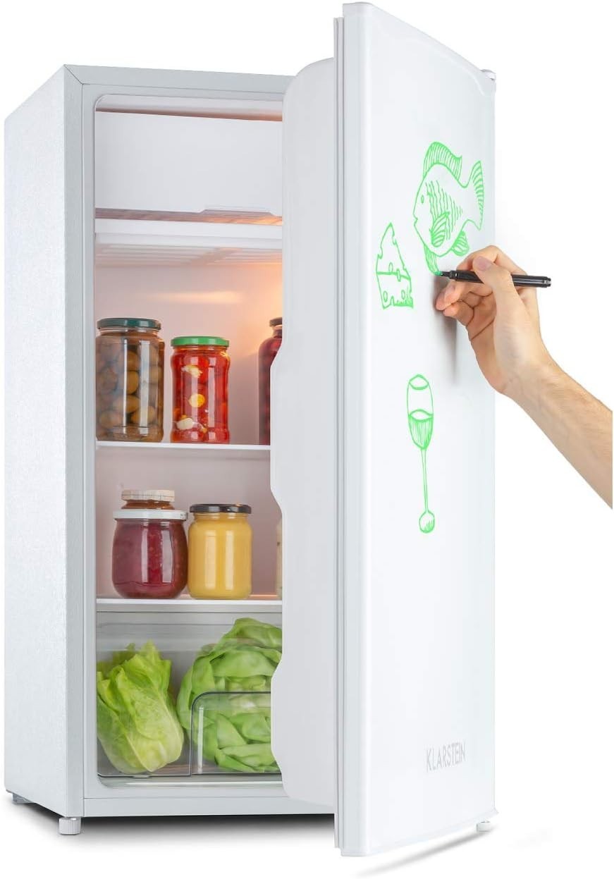 Mini Fridge 90L Freezer Combo White Writable Door 2-Door Refrigerator