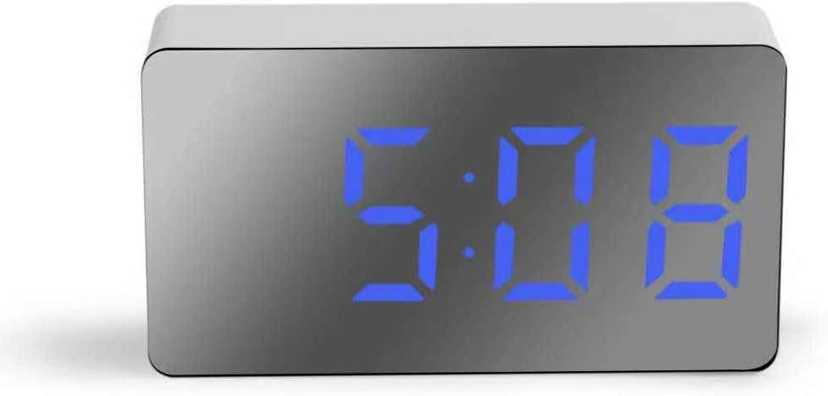LED Digital Alarm Clock Big Numbers Twin Bell Loud Battery Powered