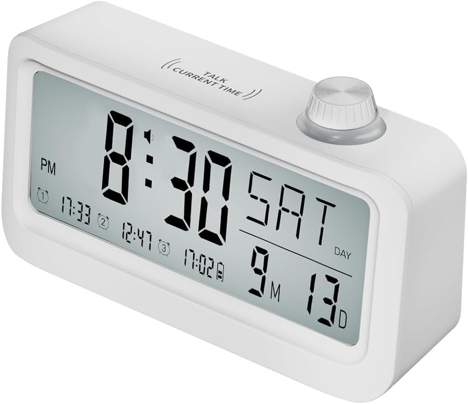 Medication Pill Reminder Alarm Clock Talking Voice Recording Rechargeable