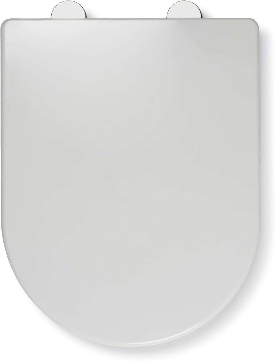 White Toilet Seat Soft Close Quick Release Antibacterial Durable D-Shape