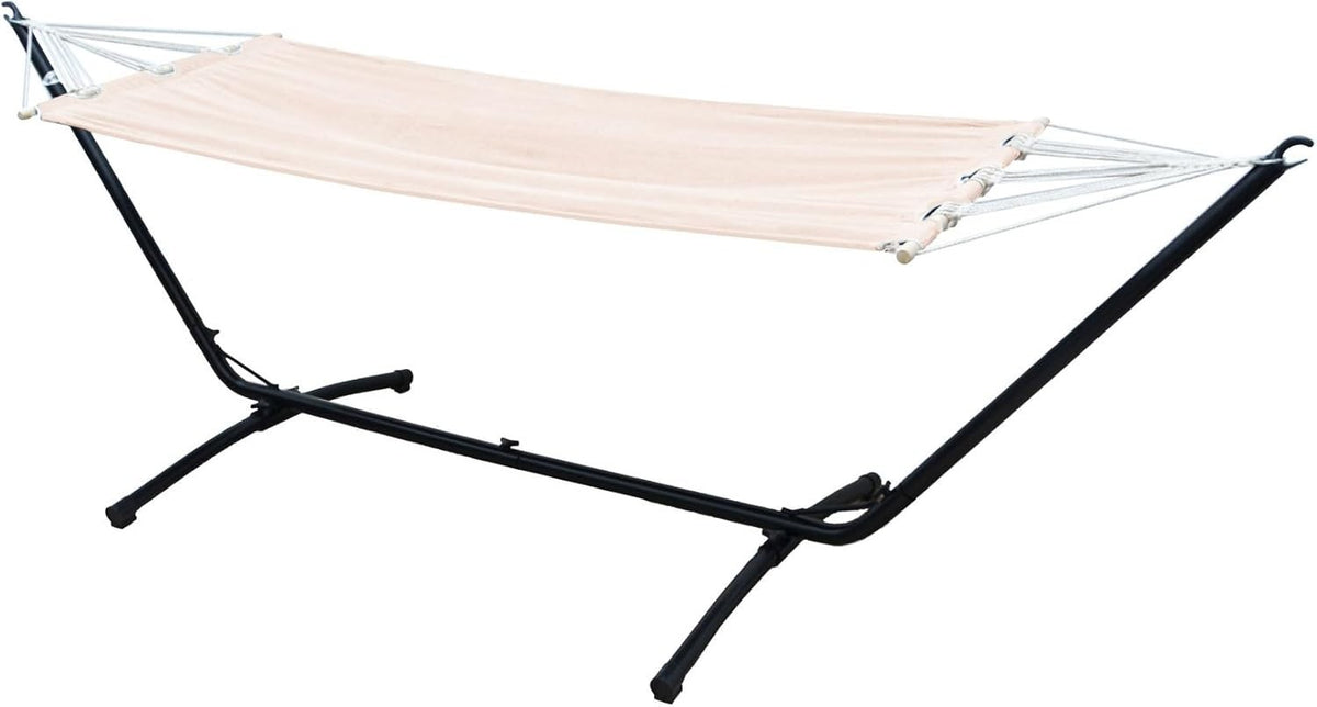 Freestanding Cotton Hammock with Stand | 310cm Frame | Indoor Outdoor Bed
