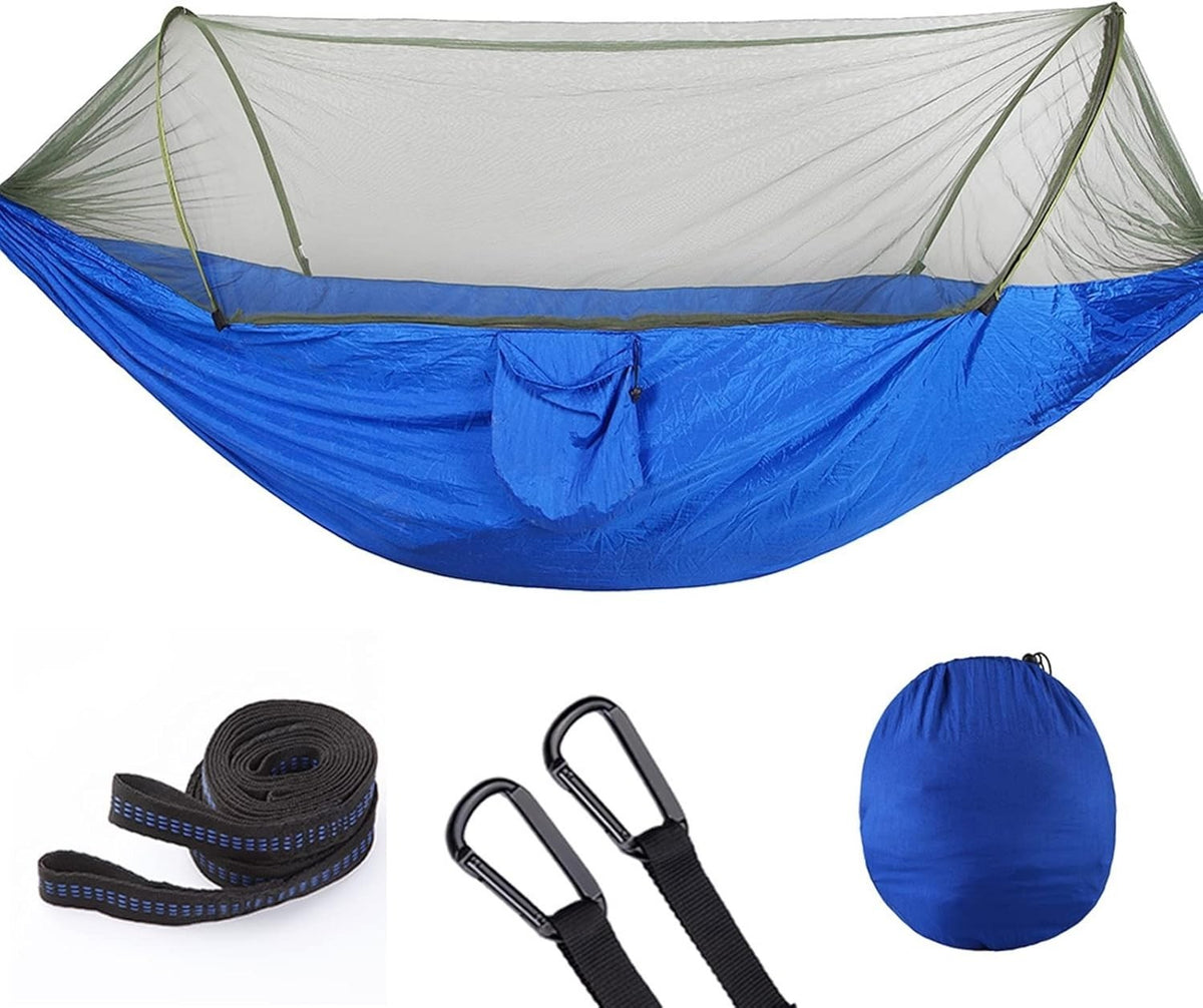 Camping Hammock with Mosquito Net Double 250cmx120cm | Automatic Pop-Up