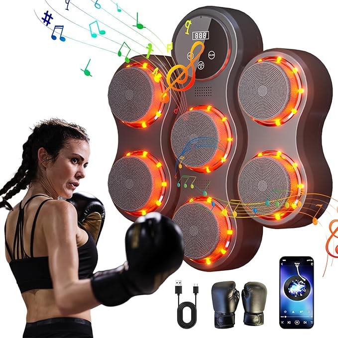 Music Boxing Machine, Professional Wall Mounted Bluetooth Electronic Boxing Trai