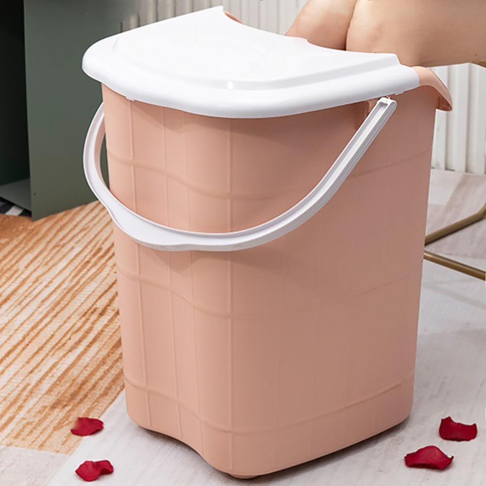 Extra Deep Calf Foot Bath Tub with Wheels Drain Massage Rollers