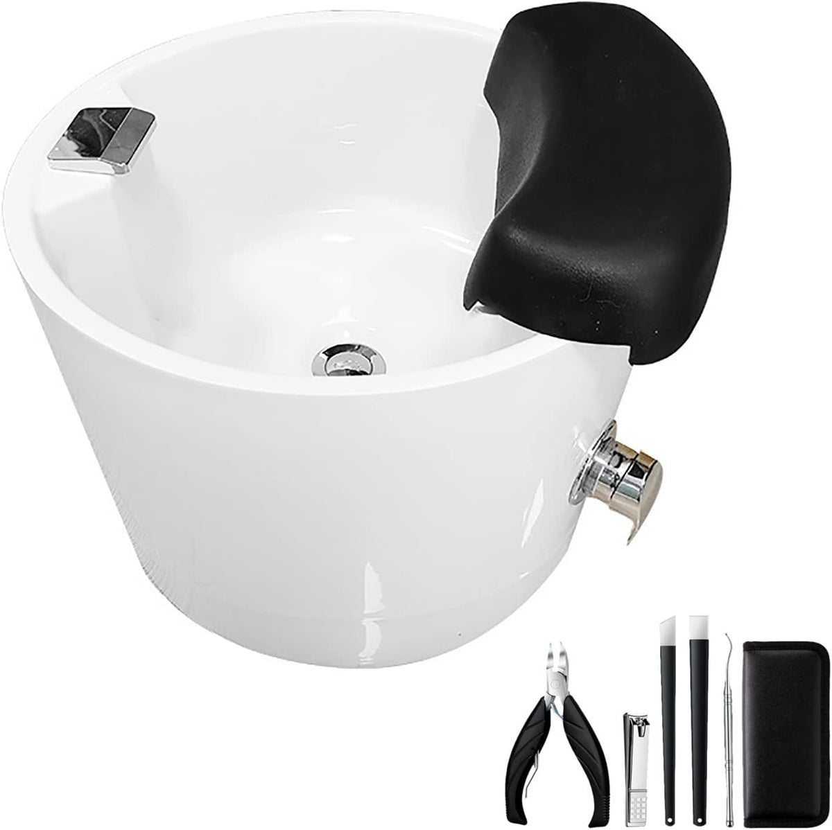 Electric Foot Spa Massager Pedicure Sink Heat Bubble LED Basin