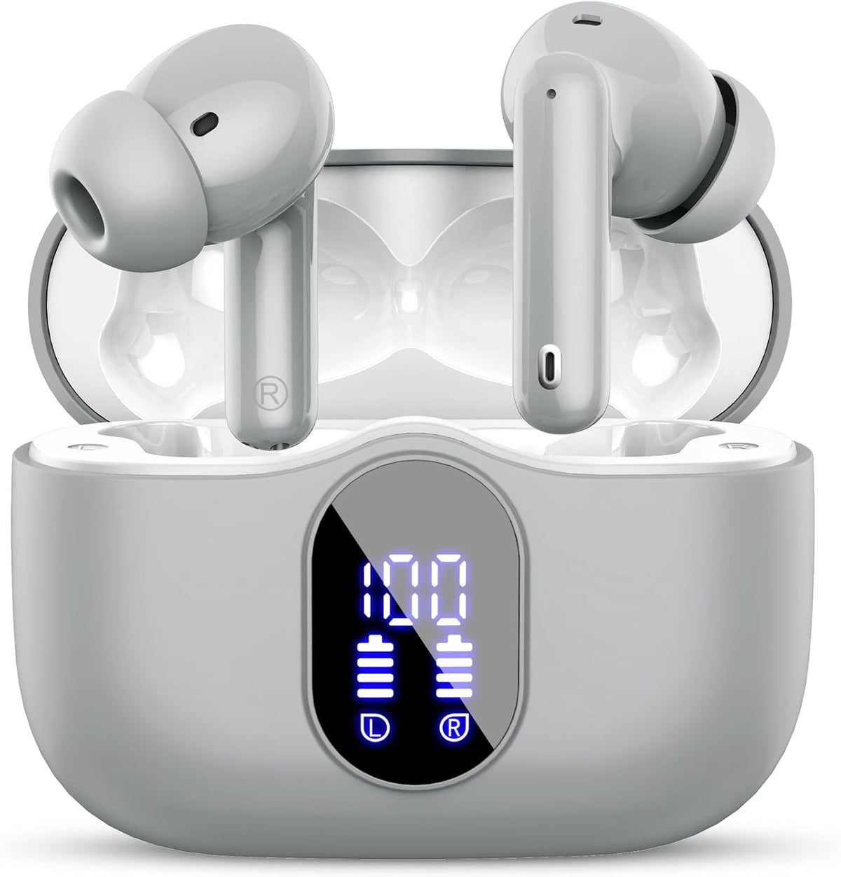 Mini Bluetooth 5.3 Wireless Earbuds ENC Mic Deep Bass 36H LED