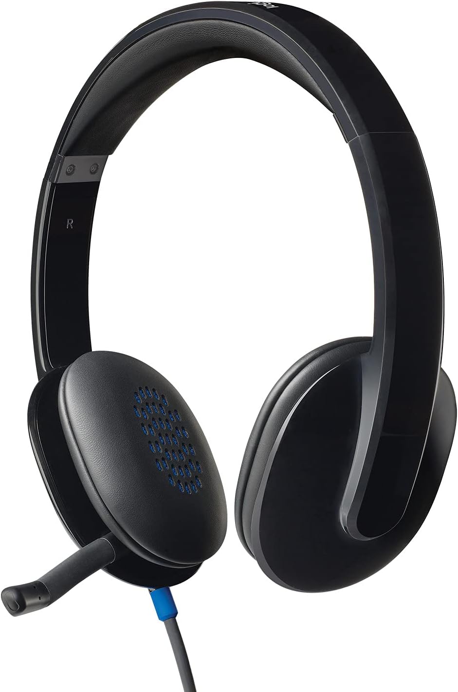 USB Wired Stereo Headset Noise Cancelling Microphone On Ear Controls