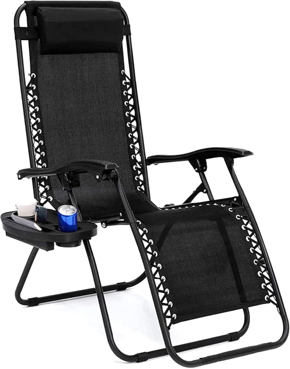 Zero Gravity Recliner Chair Black Folding Lounger