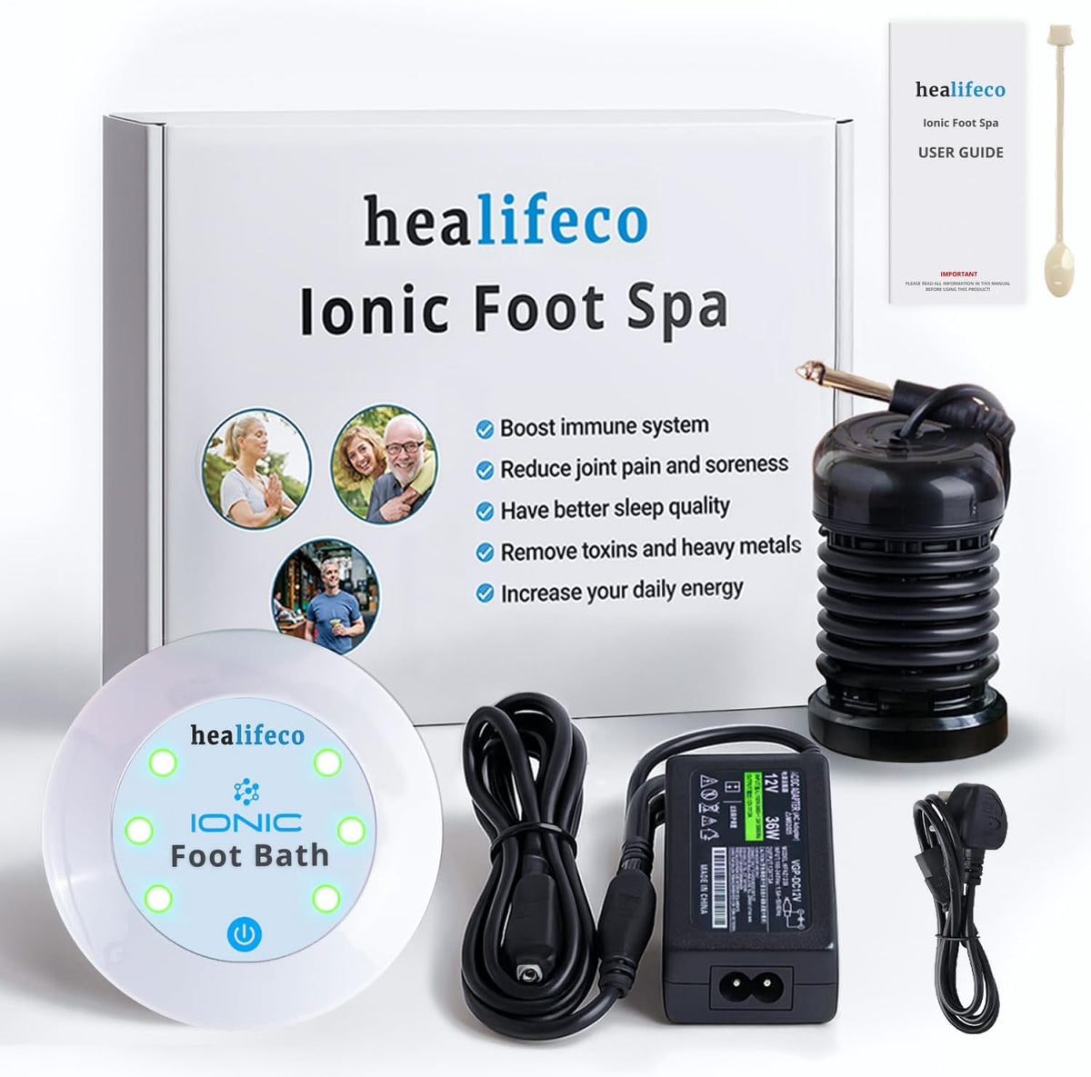 Ionic Foot Detox Spa Machine Home Cleanse Ion Foot Bath Kit
