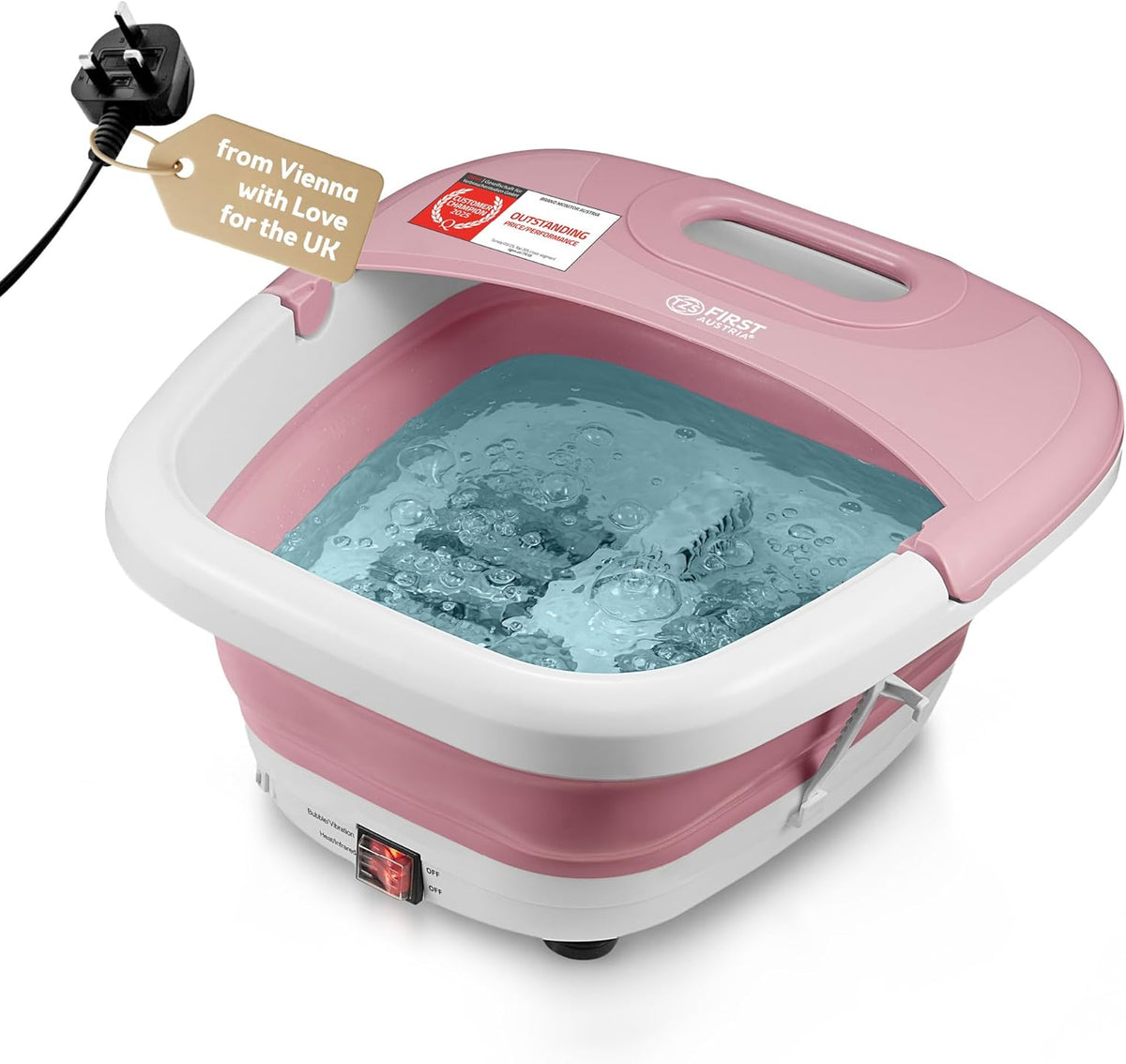 Foldable Foot Spa Massager Heated Bubble Infrared Pedicure